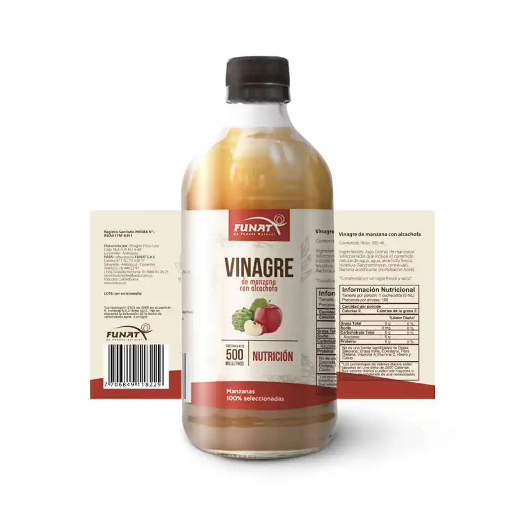 Funat Vinagre de Manzana Con Alcachofa
