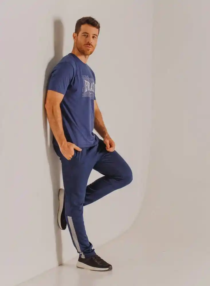 Pantalon Sudadera Para Hombre L-azul
