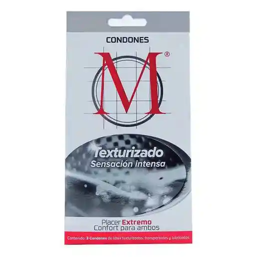 Condones M Texturizados 3 Unidades