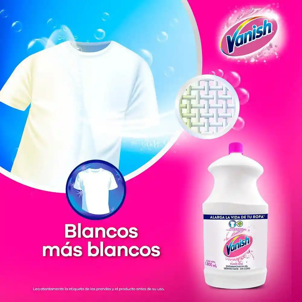 Vanish Quitamanchas en Gel Blanco Total