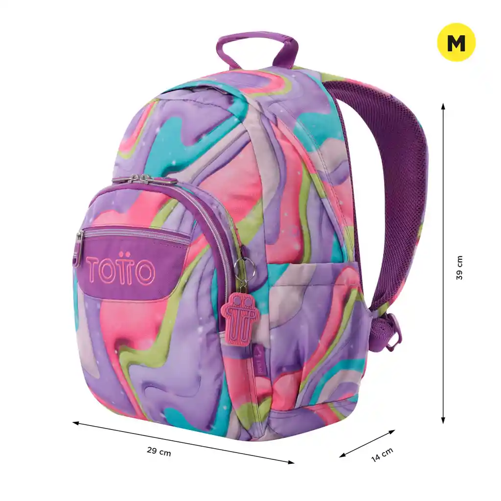 Morral Juvenil Porta Pc 13" Gommas Morado