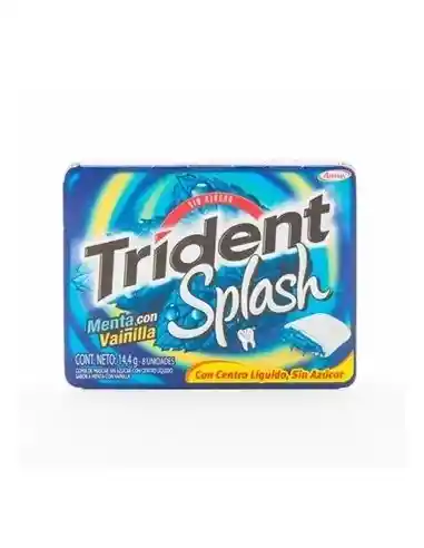 Trident Goma de Mascar Splash Sabor a Menta con Vainilla