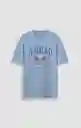 Camiseta Hombre Azul Talla L 842G000_AZU144115 Americanino