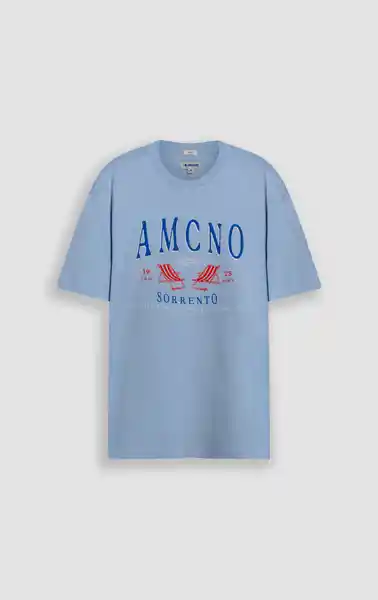 Camiseta Hombre Azul Talla L 842G000_AZU144115 Americanino