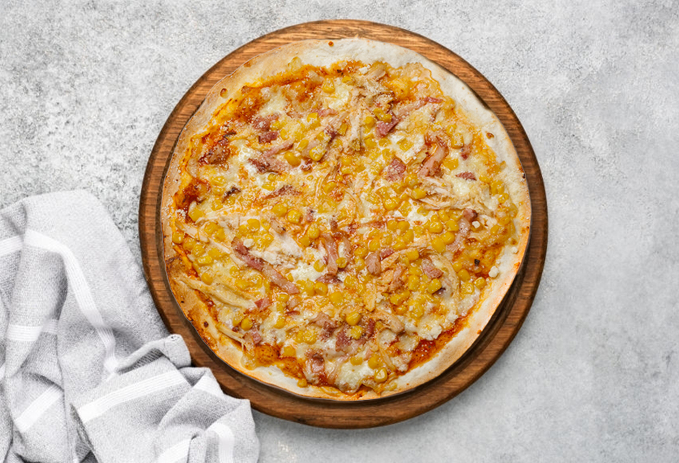 Pizza Maíz Tocineta Pollo