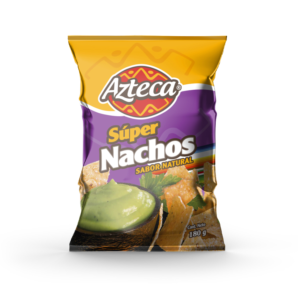 Azteca Súper Nachos Sabor Natural 180 g