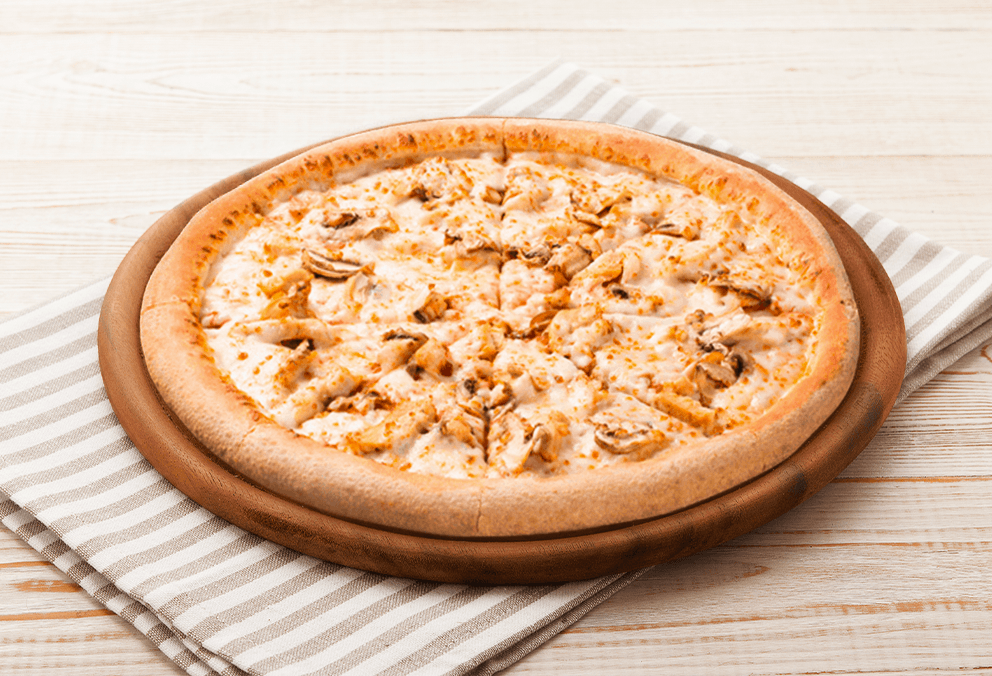 Pizza Mediana Pollo & Champiñones 