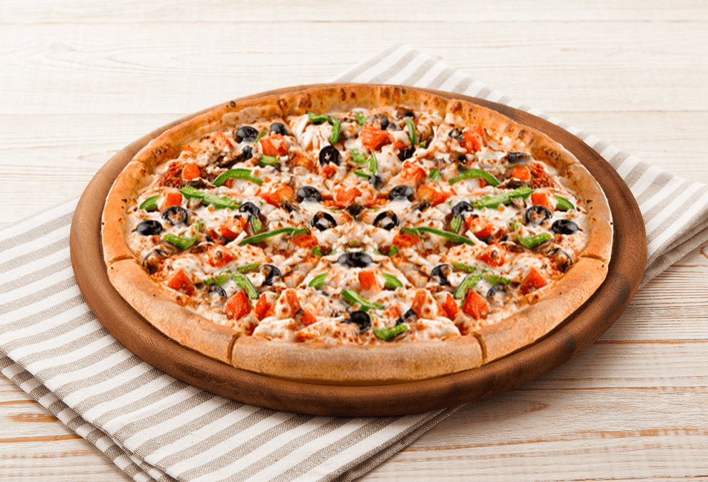 Pizza Masa Delgada Vegetariana