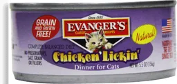 Evangers gato chicken lickin lata morada 156 gr