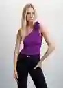 Camiseta Bianca Morado Talla L Mujer Mango