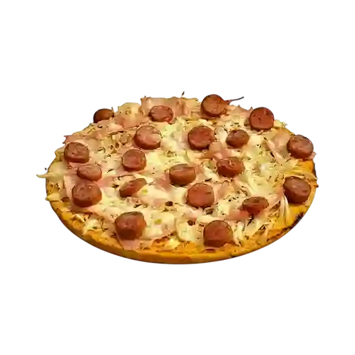 Pizza Jamón, Pollo y Salchicha