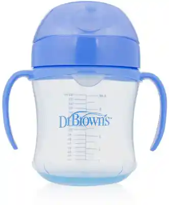  Vaso Entrenador  Dr Browns  6M+180Ml Azul 