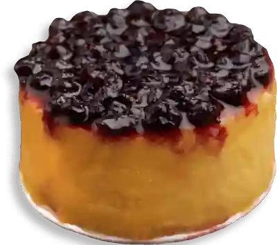 Flan de Queso bañado en Caramelo de Agraz.	