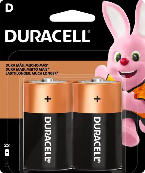 Duracell Pilas D X2