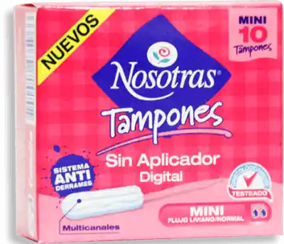 Nosotras Mini Tampones Sin Aplicador