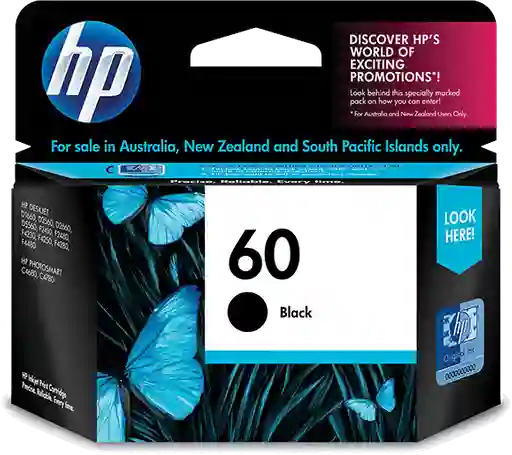 Hp Cartucho De Tinta 60 Negra Original Cc640Wl