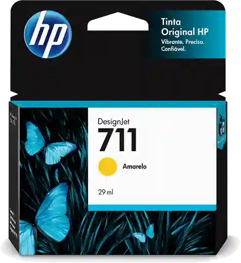 Hp Cartucho De Tinta 711 Original Amarillo Cz132A