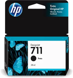 Hp Cartucho De Tinta Designjet 711 De 38 Ml Negro.