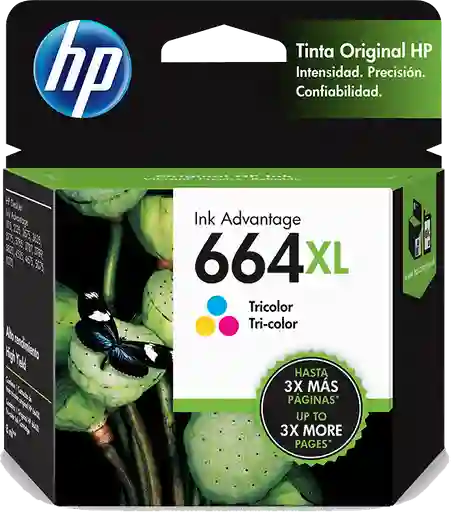 Hp Cartucho De Tinta 664Xl Tricolor Original