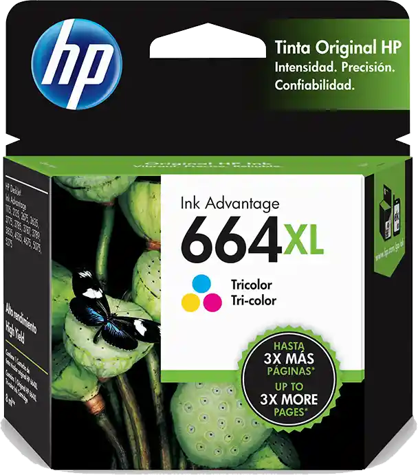 Hp Cartucho De Tinta 664Xl Tricolor Original