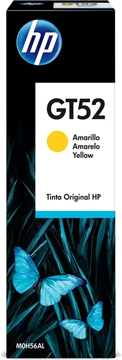 Hp Botella De Tinta Original Amarilla Gt52