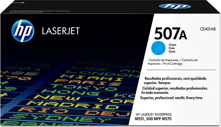 Hp Cartucho Original De Tóner Cian 507A Laserjet