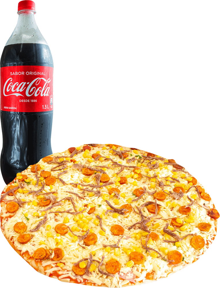 Pizza Combinada Mediana + Coca-Cola 1.5 L