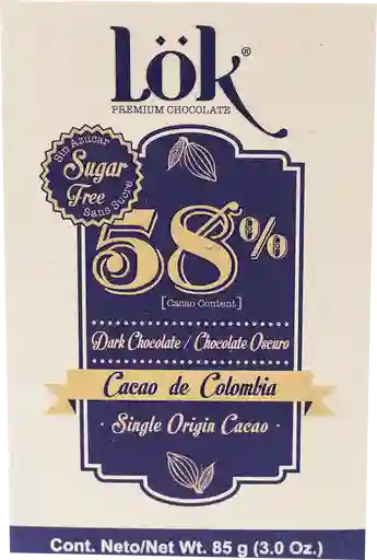 Chocolate Lök 58% Sin Azúcar
