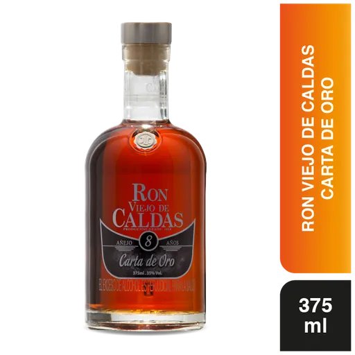 Ron Viejo De Caldas Ron Carta de Oro 8 Años