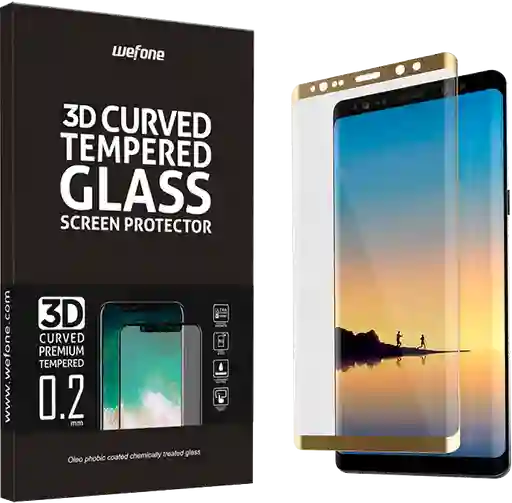 Samsung Vidrio Templado Completo Wefone Note 8 3D Dorado