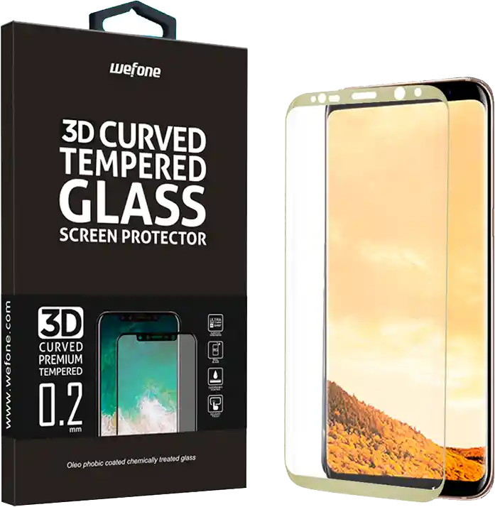 Samsung Vidrio Templado Completo Wefone S8 Plus 3D Dorado