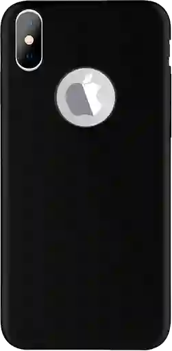 Estuche Forro Iphone X Metal Rubber Negro