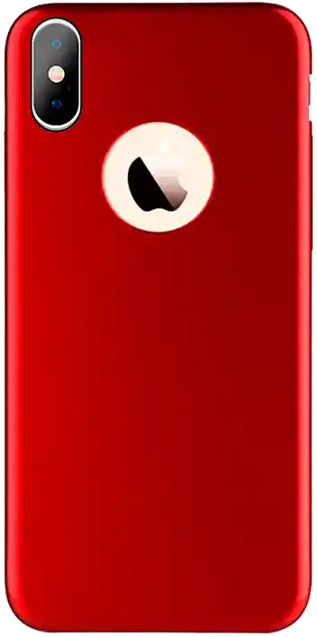 Estuche Forro Iphone X Metal Rubber Rojo
