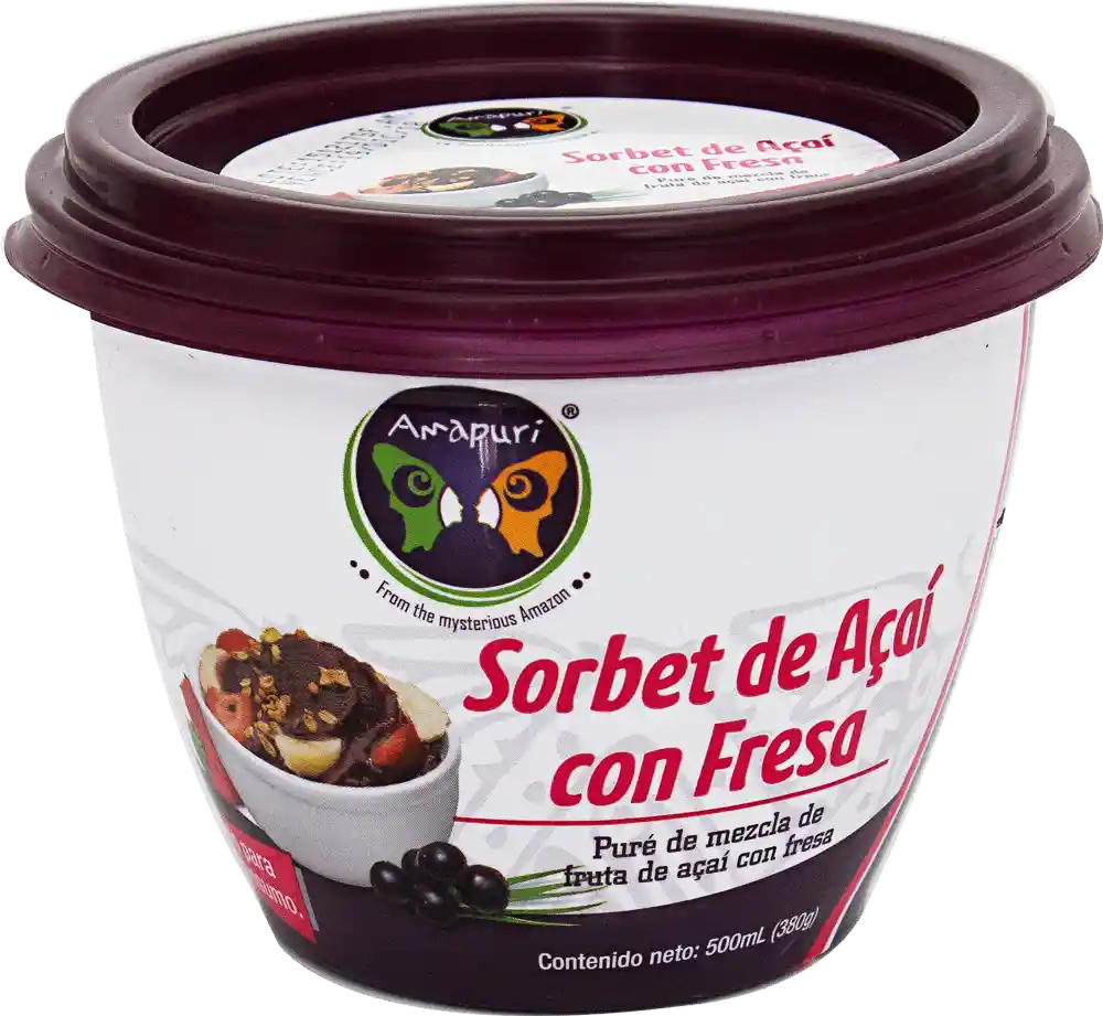 Sorbet de Acai Fresa 500 ml