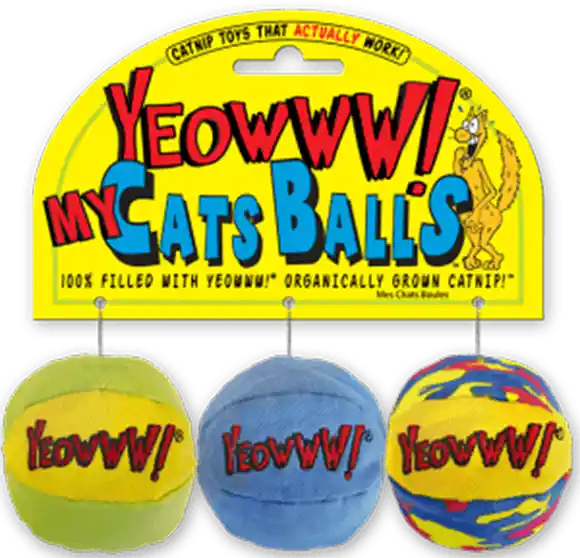 YEOWWW PELOTAS X 3 CATNIP