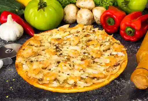 Pizza Pollo, Champiñón y Camarón