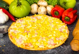 Pizza Maíz, Pollo y Jamón 