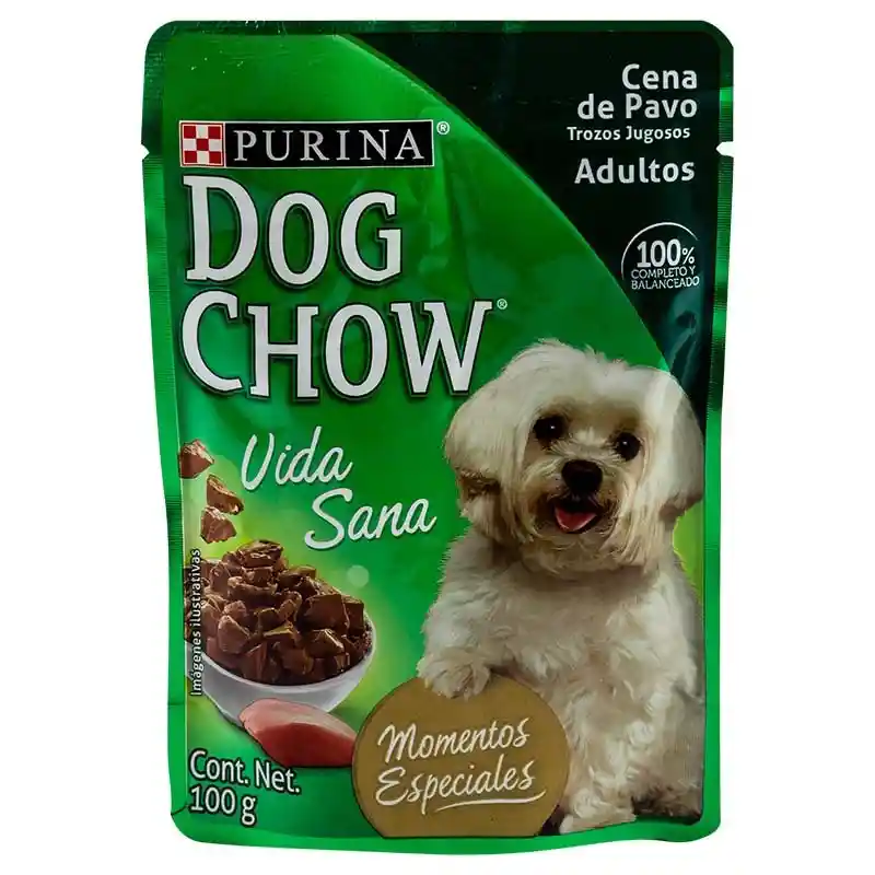 Dog Chow Adulto Pouch Cena De Pavo X 100 Gr