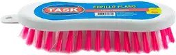 Task Cepillo Plano Blanco Y Rosado