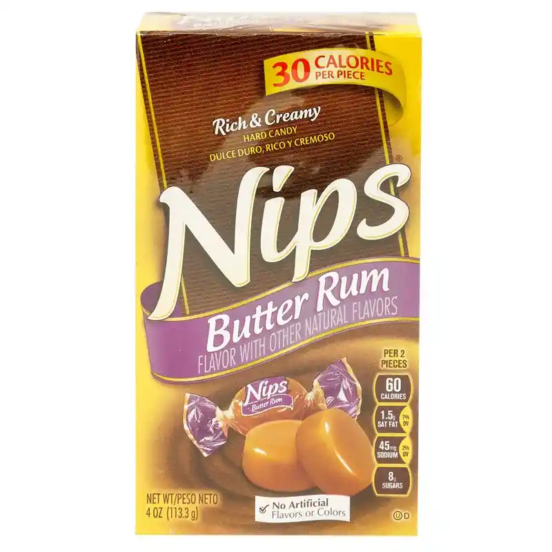 Nips Caramelo Duro Butter Rum 