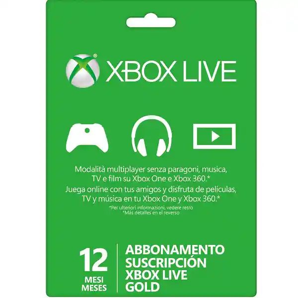 Xbox Live 12 Meses USD Membresia Digital Cuenta Americana