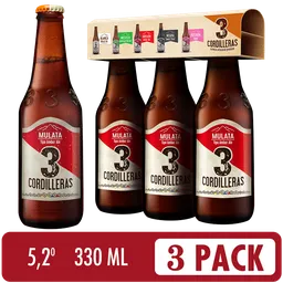3 Cordilleras Cerveza Mulata Cerveza Artesanal 3 Pack
