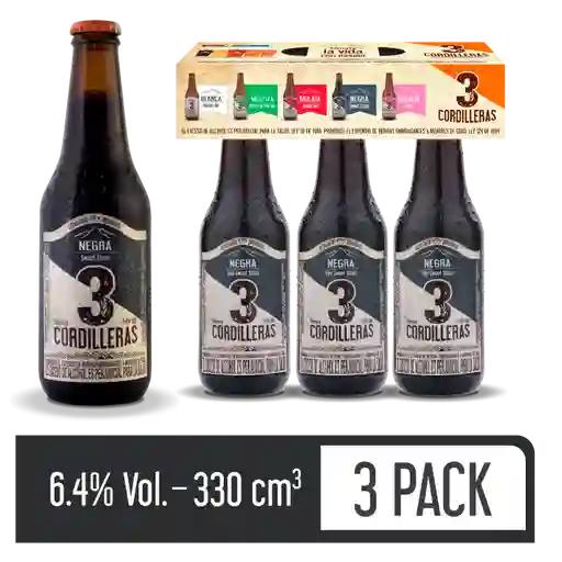 3 Cordilleras Negra 3Pack 330 ml