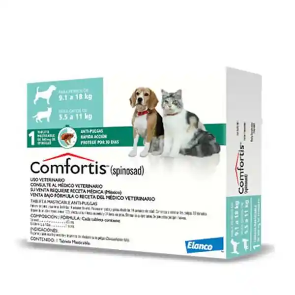 Comfortis 560 Mg 9 A 18Kg Verde