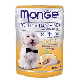 Monge Pouch  Grill Con Pollo Y Pavo X100 Gr