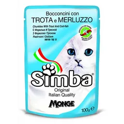 Simba Pouch  Cat Merluza X100 Gr Trout & Codfish