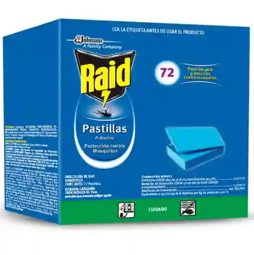 Raid Pastillas Proteccion Contra Mosquitos