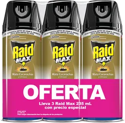 Raid Insecticida Aerosol x 3 Unidades