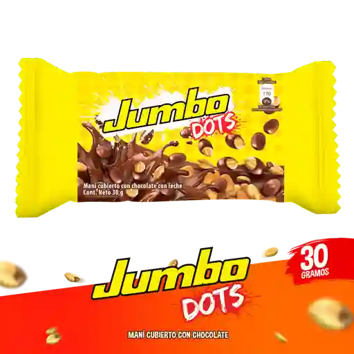 Jumbo Dots Maní Cubierto con Chocolate
