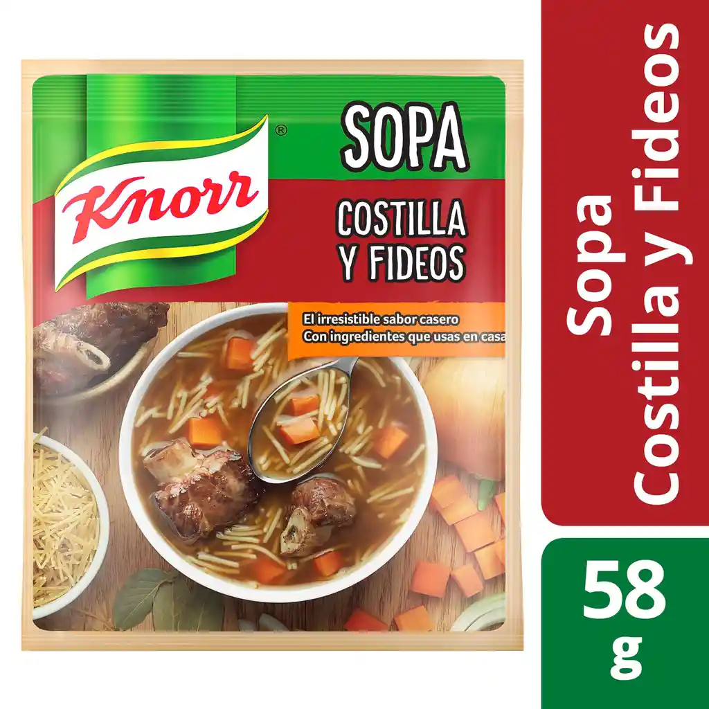 Knorr Sopa de Costilla con Fideos 58g